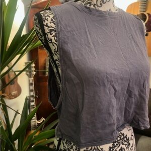 Casual Gray Sleeveless Top